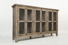 Rustic Shores Watch Hill Weathered Grey 6 Door High Cabinet - Ornate Home