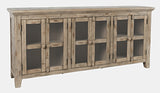 Rustic Shores Watch Hill Weathered Grey 6 Door Low Accent Cabinet - Ornate Home