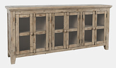 Rustic Shores Watch Hill Weathered Grey 6 Door Low Accent Cabinet - Ornate Home