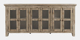 Rustic Shores Watch Hill Weathered Grey 6 Door Low Cabinet - Ornate Home