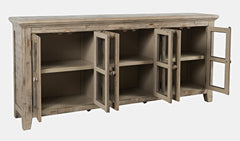Rustic Shores Watch Hill Weathered Grey 6 Door Low Cabinet - Ornate Home