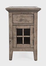 Rustic Shores Watch Hill Weathered Grey Power Chairside Table - Ornate Home