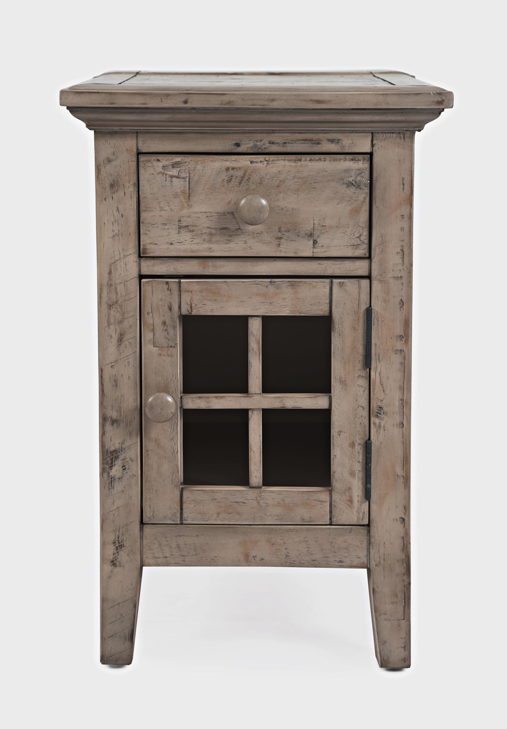 Rustic Shores Watch Hill Weathered Grey Power Chairside Table - Ornate Home