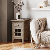 Rustic Shores Watch Hill Weathered Grey Power Chairside Table - Ornate Home