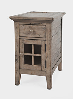 Rustic Shores Watch Hill Weathered Grey Power Chairside Table - Ornate Home