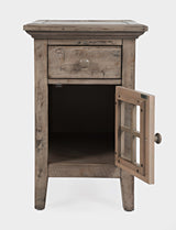 Rustic Shores Watch Hill Weathered Grey Power Chairside Table - Ornate Home