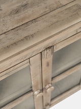 Rustic Shores Watch Hill Weathered Grey Rustic Shore 4 Door Low Accent Cabinet - Ornate Home