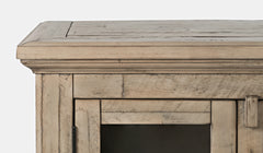 Rustic Shores Watch Hill Weathered Grey Rustic Shore 4 Door Low Accent Cabinet - Ornate Home