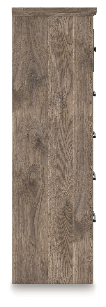 Rusticott Brown Five Drawer Chest (Online Special Price) - Ornate Home