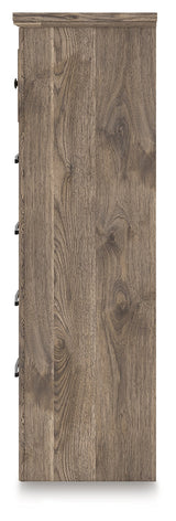 Rusticott Brown Five Drawer Chest (Online Special Price) - Ornate Home