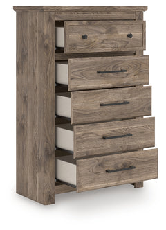 Rusticott Brown Five Drawer Chest - Ornate Home
