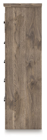 Rusticott Brown Five Drawer Chest - Ornate Home