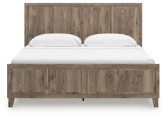 Rusticott Brown King Panel Bed, Dresser, Mirror and Nightstand - Ornate Home