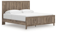 Rusticott Brown King Panel Bed, Dresser, Mirror and Nightstand - Ornate Home
