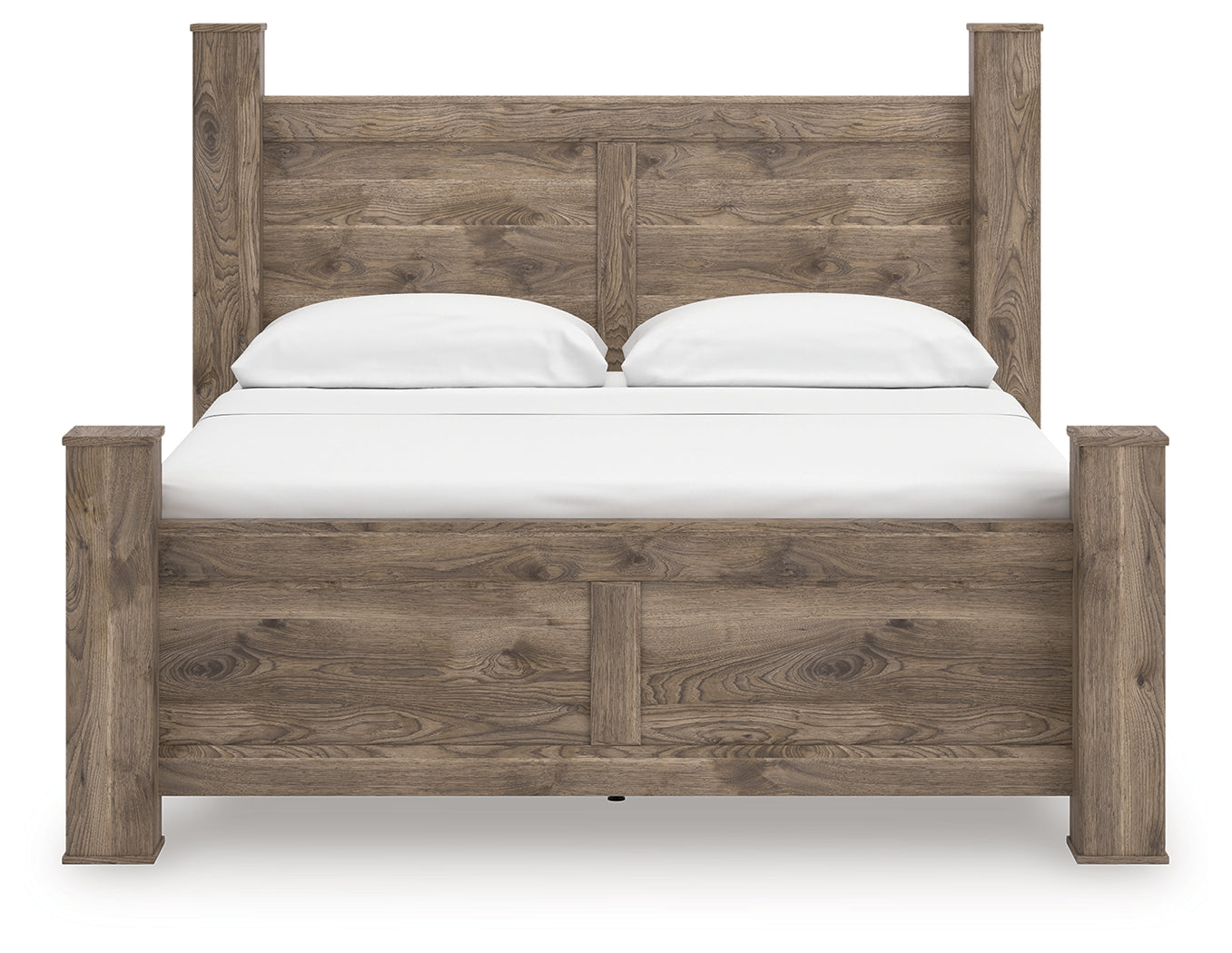 Rusticott Brown King Poster Bed, Dresser, Mirror and Nightstand (Online Special Price) - Ornate Home