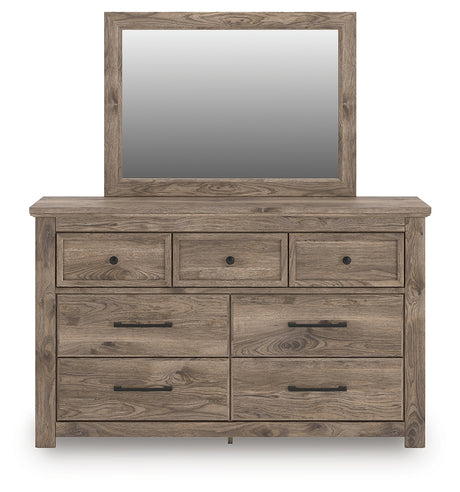 Rusticott Brown King Poster Bed, Dresser, Mirror and Nightstand - Ornate Home