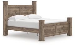Rusticott Brown King Poster Bed, Dresser, Mirror and Nightstand - Ornate Home