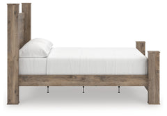 Rusticott Brown King Poster Bed, Dresser, Mirror and Nightstand - Ornate Home