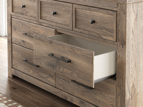 Rusticott Brown King Poster Bed, Dresser, Mirror and Nightstand - Ornate Home
