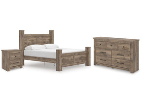 Rusticott Brown King Poster Bed, Dresser and Nightstand - Ornate Home