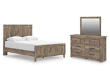 Rusticott Brown Queen Panel Bed, Dresser and Mirror - Ornate Home