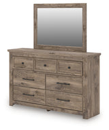 Rusticott Brown Queen Panel Bed, Dresser and Mirror - Ornate Home