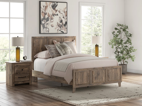 Rusticott Brown Queen Panel Bed, Dresser and Mirror - Ornate Home
