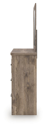 Rusticott Brown Queen Poster Bed, Dresser, Mirror and Nightstand - Ornate Home