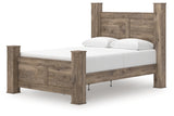 Rusticott Brown Queen Poster Bed, Dresser, Mirror and Nightstand - Ornate Home