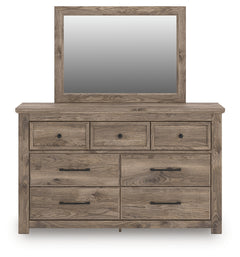 Rusticott Brown Queen Poster Bed, Dresser and Mirror - Ornate Home
