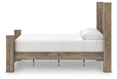 Rusticott Brown Queen Poster Bed, Dresser and Mirror - Ornate Home