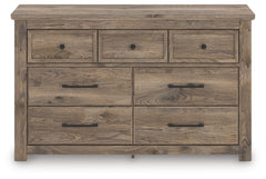 Rusticott Brown Queen Poster Bed, Dresser and Nightstand - Ornate Home