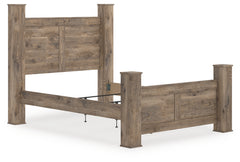 Rusticott Brown Queen Poster Bed - Ornate Home