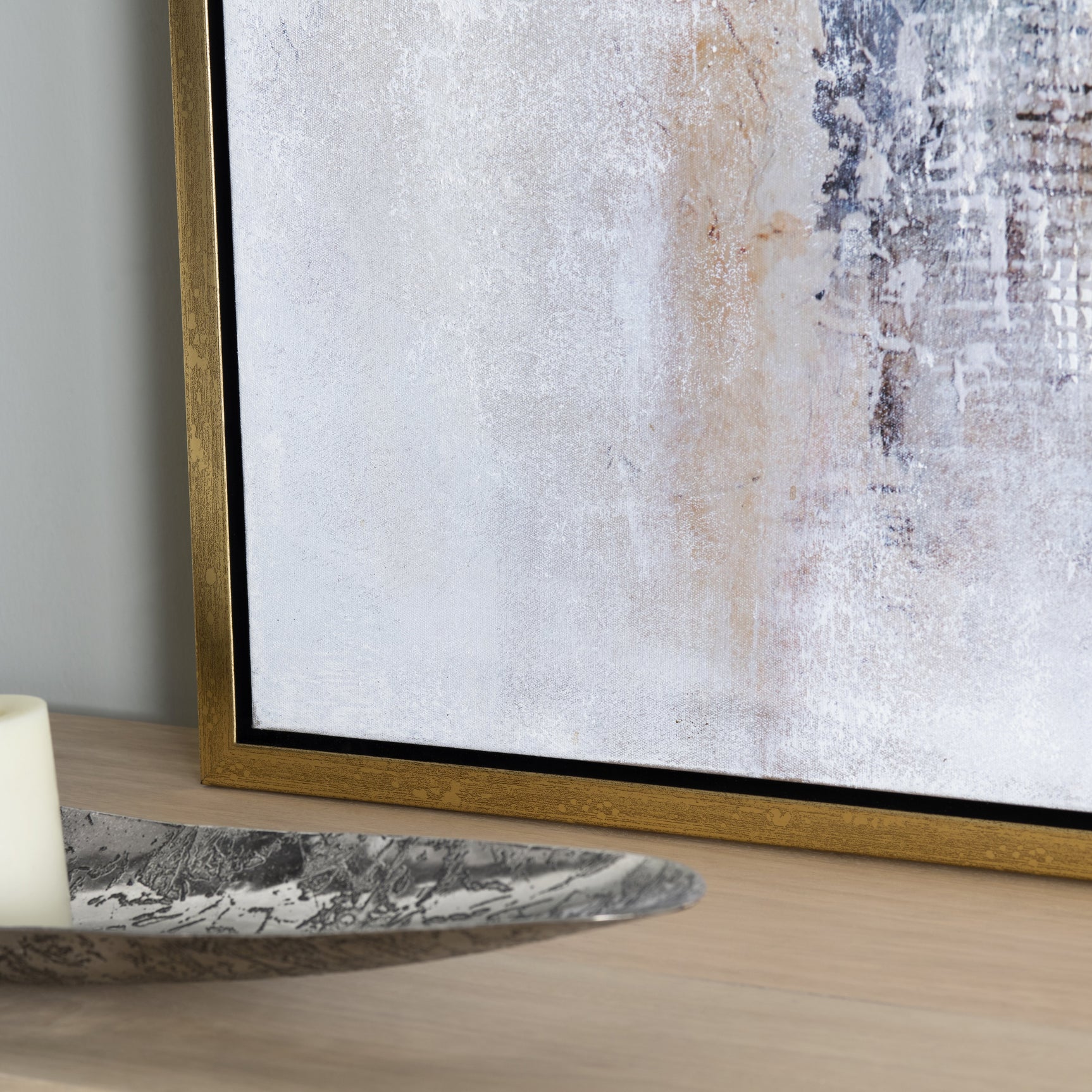 Rusty Lines Gold/Blue Canvas