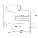 Ruth Black Accent Chair - Ornate Home