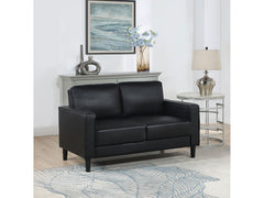 Ruth Black Loveseat - Ornate Home