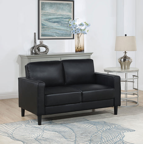 Ruth Black Loveseat - Ornate Home