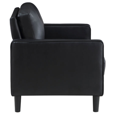 Ruth Black Loveseat - Ornate Home