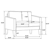 Ruth Black Loveseat - Ornate Home