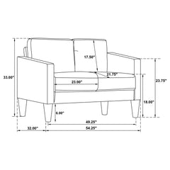 Ruth Black Loveseat - Ornate Home