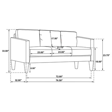 Ruth Black Sofa - Ornate Home