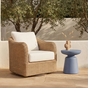 Ruth Blue Outdoor Side Table - Ornate Home