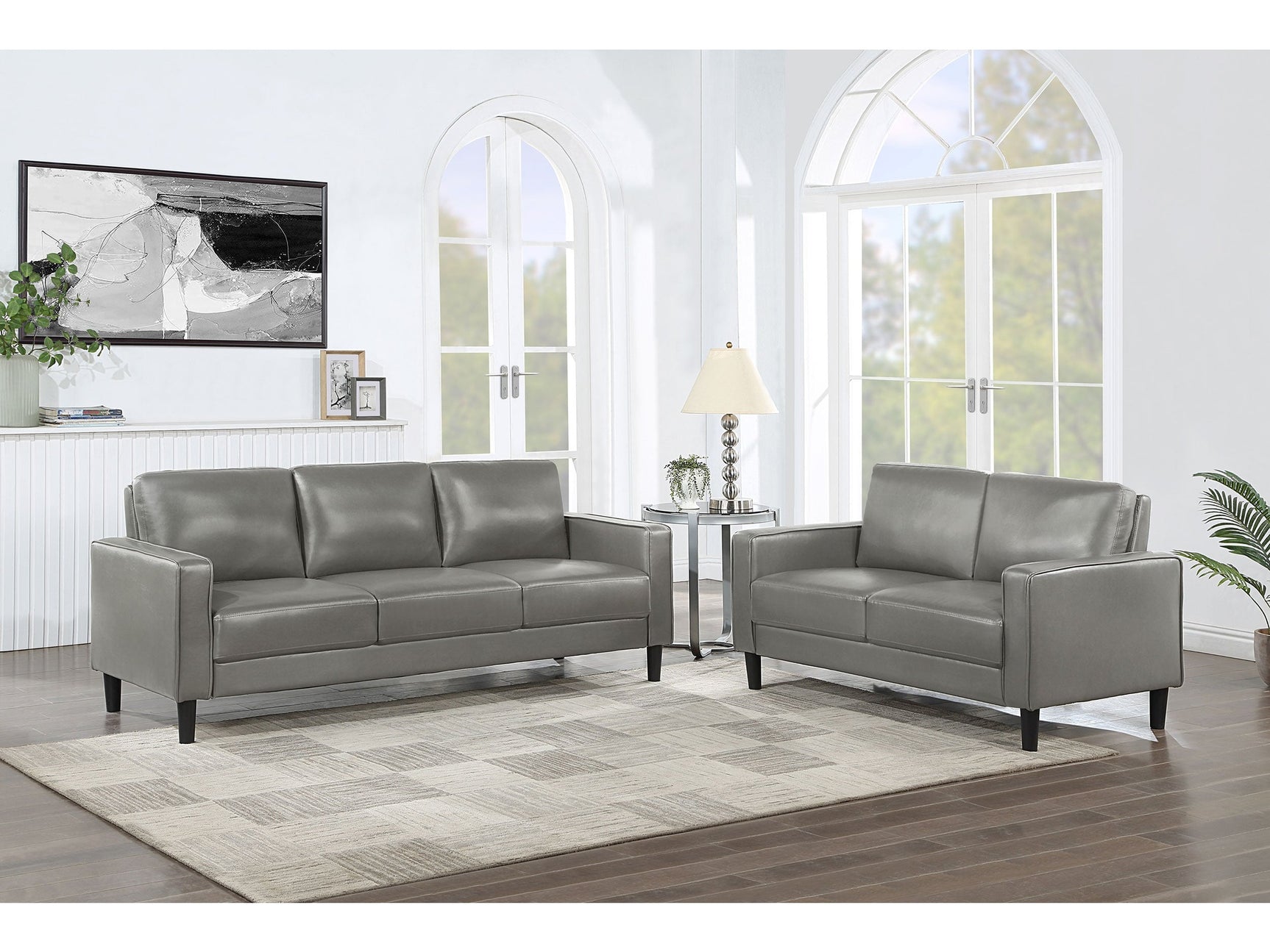 Ruth Grey Sofa & Loveseat - Ornate Home