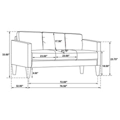 Ruth Grey Sofa - Ornate Home