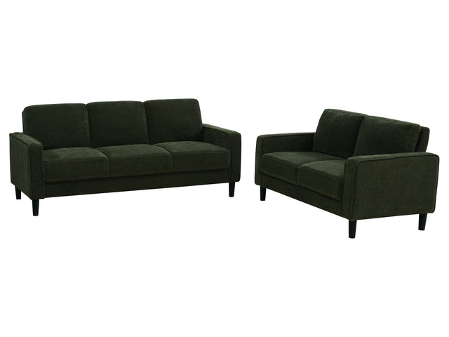 Ruth Matcha Green 2-piece Fabric Upholstered Track Arm Sofa - Ornate Home