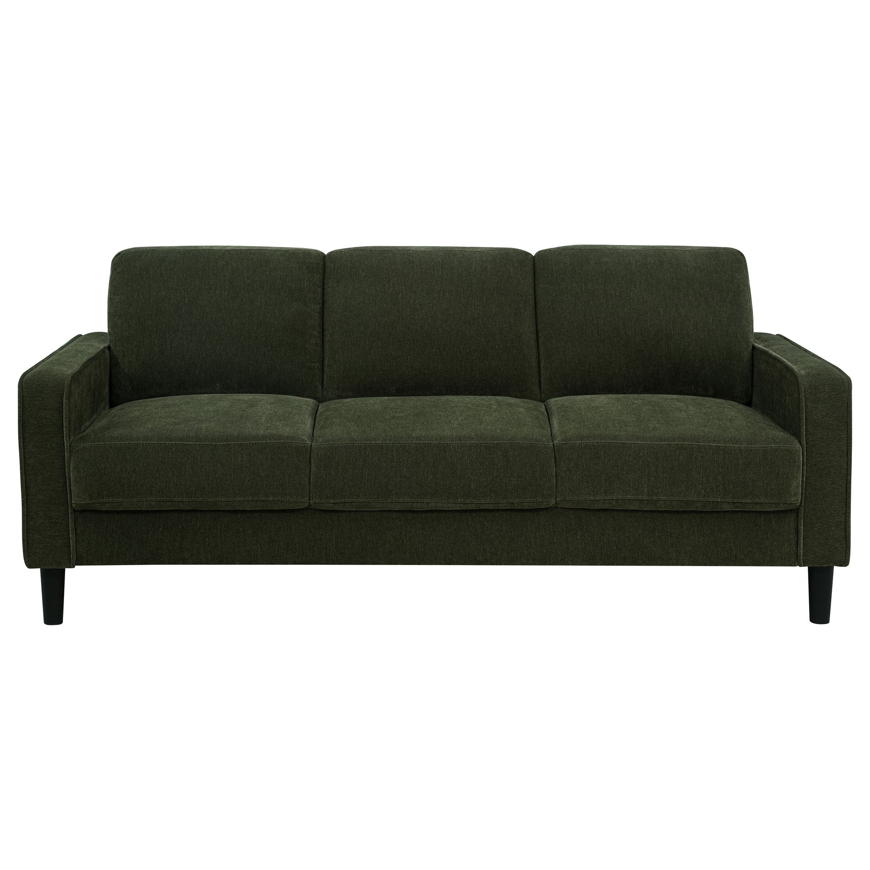 Ruth Matcha Green 2-piece Fabric Upholstered Track Arm Sofa and Loveseat - Ornate Home