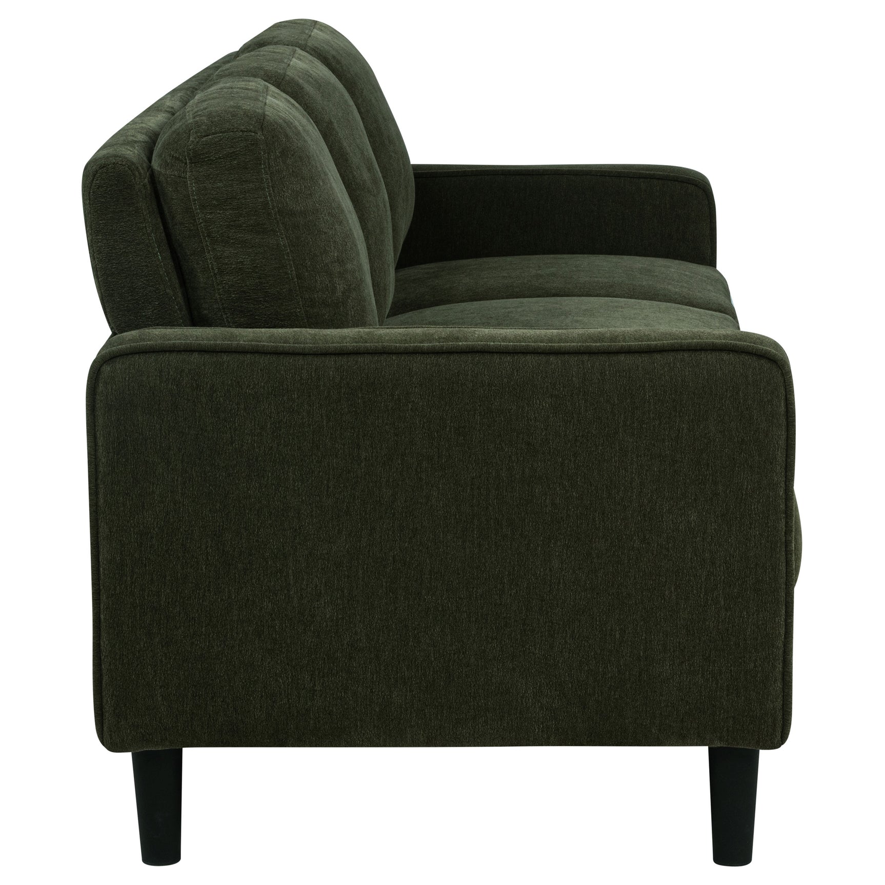 Ruth Matcha Green 2-piece Fabric Upholstered Track Arm Sofa and Loveseat - Ornate Home
