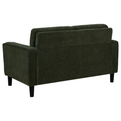 Ruth Matcha Green 2-piece Fabric Upholstered Track Arm Sofa and Loveseat - Ornate Home