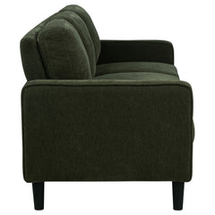 Ruth Matcha Green 3-piece Fabric Upholstered Track Arm Sofa Set - Ornate Home
