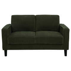 Ruth Matcha Green 3-piece Fabric Upholstered Track Arm Sofa Set - Ornate Home